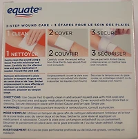 Tampons de gaze Equate 25 Tampons - 3" x 3"