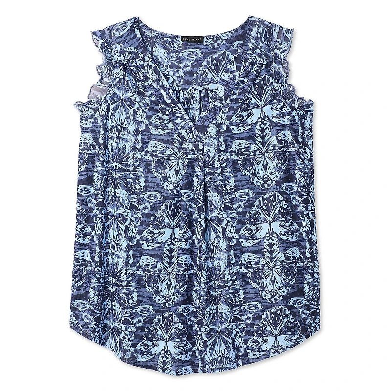 Lane Bryant Women's Plus Knit V-Neck Top