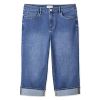Lane Bryant Women's Plus Cuffed Crop Straight Leg Jeans