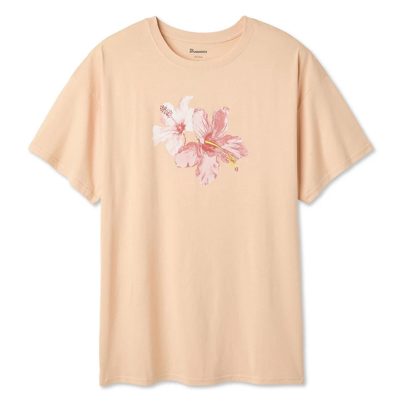 T-shirt de nuit à manches courtes No Boundaries pour femmes