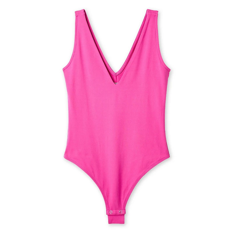 No Boundaries Women's Deep V-Neck Bodysuit