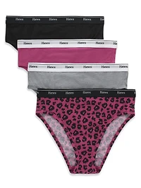 Hanes Originals Culottes Echancrees Extensibles pour Femmes, packet de 4