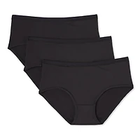 George Women's Super Stretch Microfibre Midi Briefs 3-Pack, Sizes S-XL