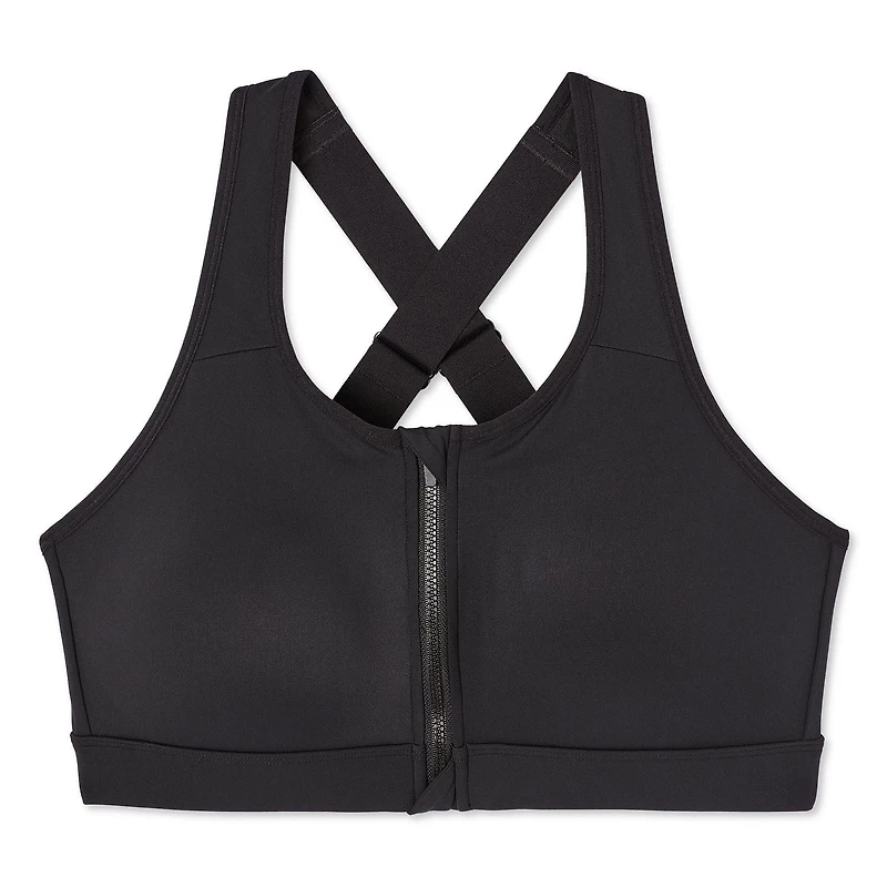 Soutien-gorge zippé sur le devant Athletic Works pour femmes Tailles M-3XL