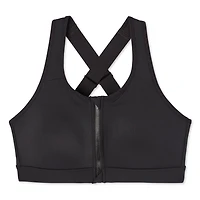 Soutien-gorge zippé sur le devant Athletic Works pour femmes Tailles M-3XL