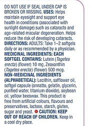 Equate Lutein with Zeaxanthin 10mg, 60 Softgels