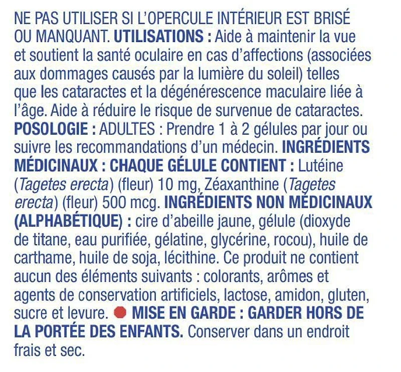 Equate Lutein with Zeaxanthin 10mg, 60 Softgels