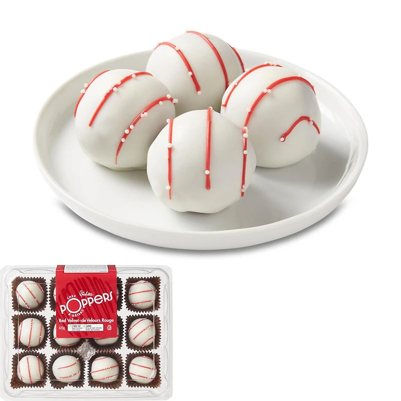 Poppers à gâteau velouté rouge Charlotte’s 12 morceaux, total de 420 g