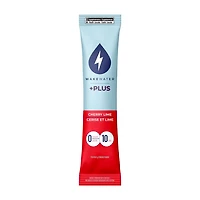 WakeWater +PLUS Mélange de boisson énergétique et électrolytique - Cerise et lime