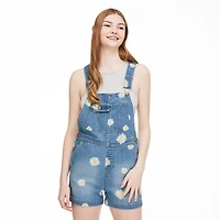 Short-salopette imprimée de style fonctionnel No Boundaries pour femmes