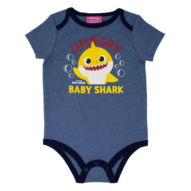 Baby Shark Short Sleeve Romper Suit for Infants