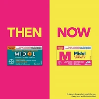 Midol formule complète offrant un soulagement rapide de la douleur associée aux multiples symptômes menstruels tels que les crampes, les maux de tête, les maux de dos et les ballonnements 40 caplets