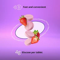 Dex4 Glucose Tablets – Strawberry Flavour – 50 Tablets per Bottle – Fast-Acting, Pre-Measured Glucose Tabs – Fat-Free, Gluten-Free, Sodium-Free