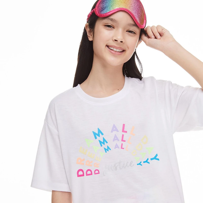 Ensemble 3 pièces avec short et masque Justice pour filles