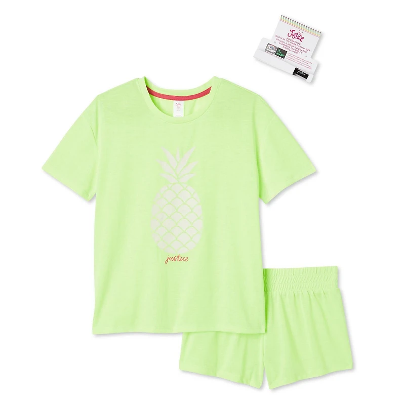 Pyjama 3 pièces interactif et luminescent Justice pour filles