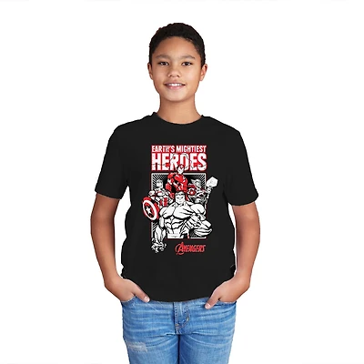 T-shirt à manches courtes Marvel Avengers pour garçon