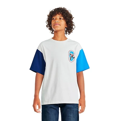 Superman Boys' Mesh Sleeve Tee