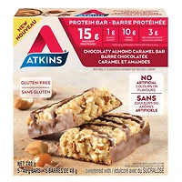 Barre protéinée chocolatée caramel et amandes Atkins