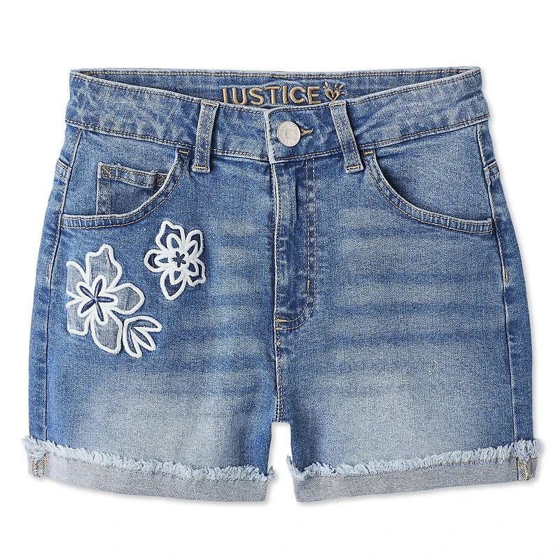Short en jean avec appliqués Justice pour filles