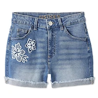 Short en jean avec appliqués Justice pour filles