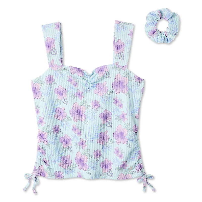 Justice Girls' Two Piece Crinkled Tank Top Set