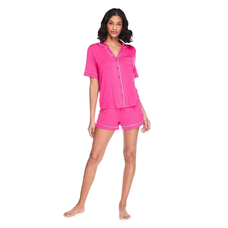 George Women's Two Piece Notch Collar Shirt Set