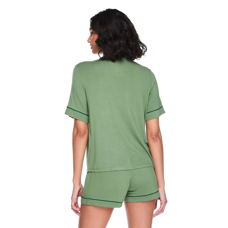 George Women's Two Piece Notch Collar Shirt Set