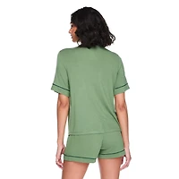 George Women's Two Piece Notch Collar Shirt Set