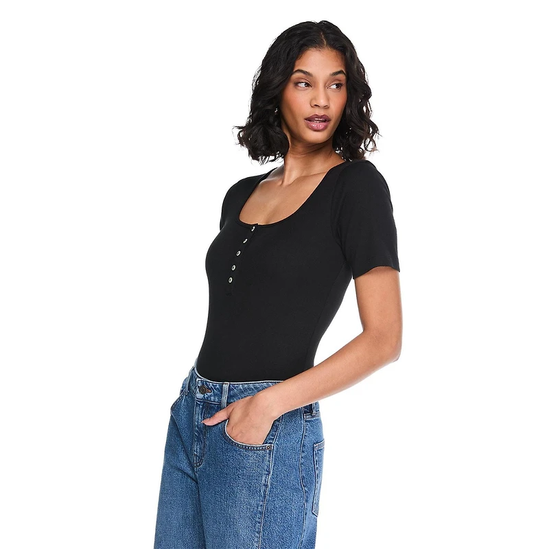Justaucorps avec encolure henley George pour femmes