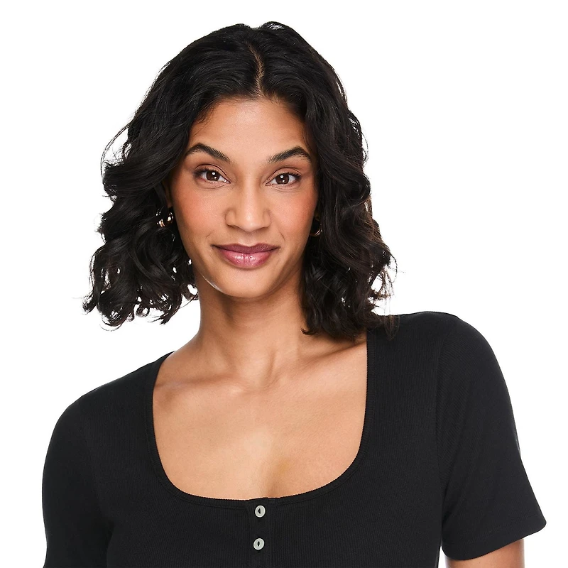 Justaucorps avec encolure henley George pour femmes