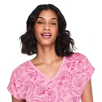 Chemise de nuit à encolure en V George pour femmes