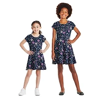 Robe patineuse à manches courtes George pour filles