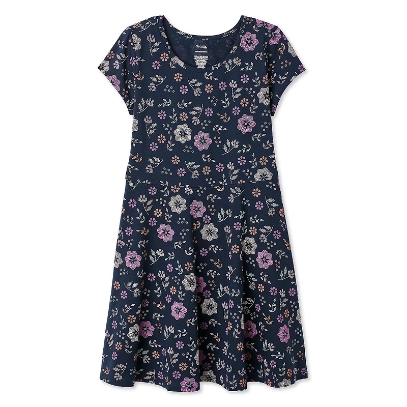 Robe patineuse à manches courtes George pour filles