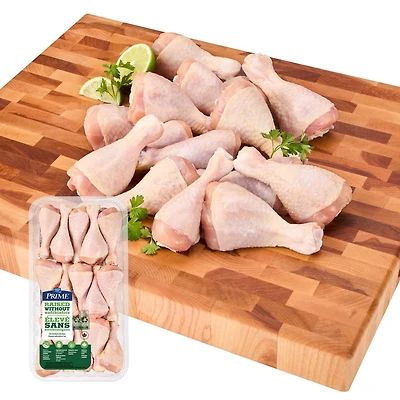 Pilons de poulet Élevé sans antibiotiques format économique Prime, 15 mrcx, 0.84 - 1.30 KG