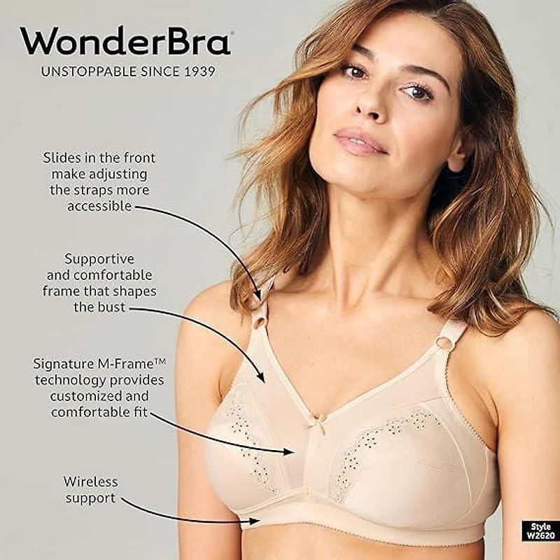WonderBra Classic Support Wireless Bra, Sizes: 34B