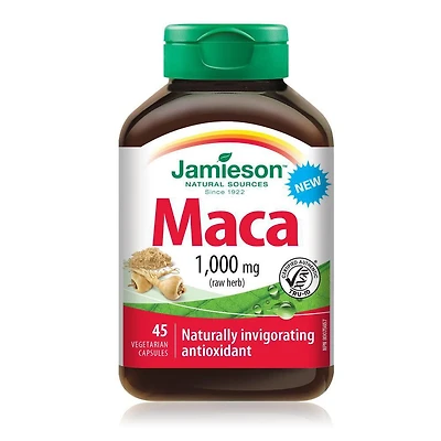 Jamieson Capsules de Maca 1000 mg 45 Capsules Végétales