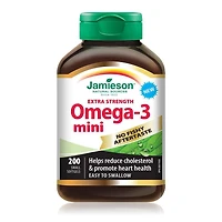 Jamieson gélules oméga-3 mini sans arrière-goût de poisson, 350 mg, 200 gélules