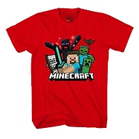 Boys Minecraft Group Shot Short Sleeve T-Shirt