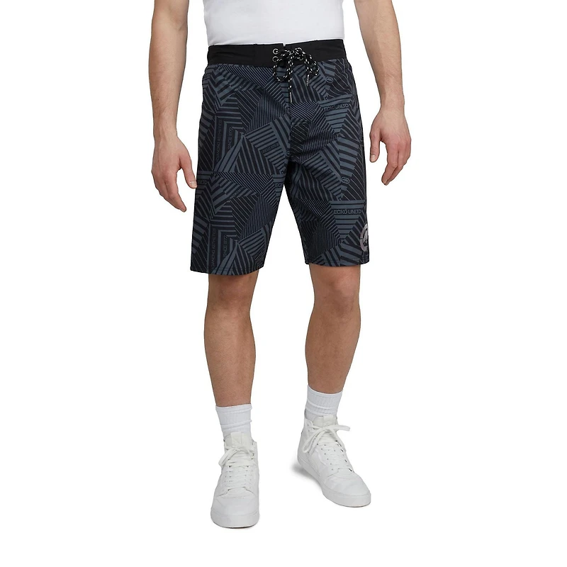 Ecko Men's Swim Take Flight Geometric Board Shorts