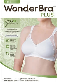 WonderBra Plus Style No Poke Side Stay Wireless Bra, C42 -DD46