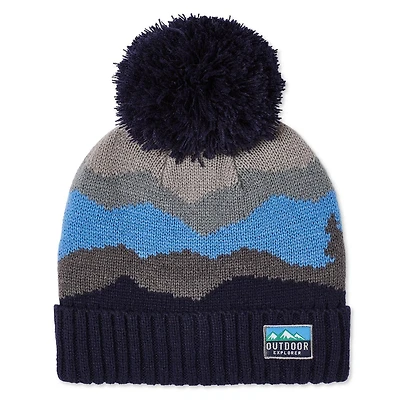 George Boys' Winter Scene Turn-Cuff Toque