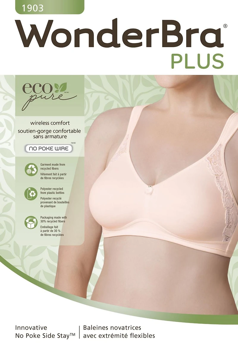 WonderBra Plus Style No Poke Side Stay Wireless Bra
