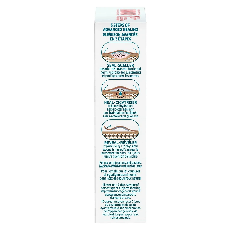 Pansements adhésifs Band-Aid Pro guérison, format régulier, premiers soins, pansement imperméable pour les plaies, pro guérison 10 unités