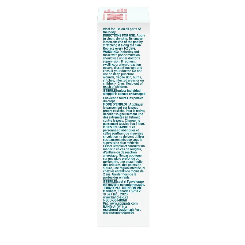 Pansements adhésifs Band-Aid Pro guérison, format régulier, premiers soins, pansement imperméable pour les plaies, pro guérison 10 unités