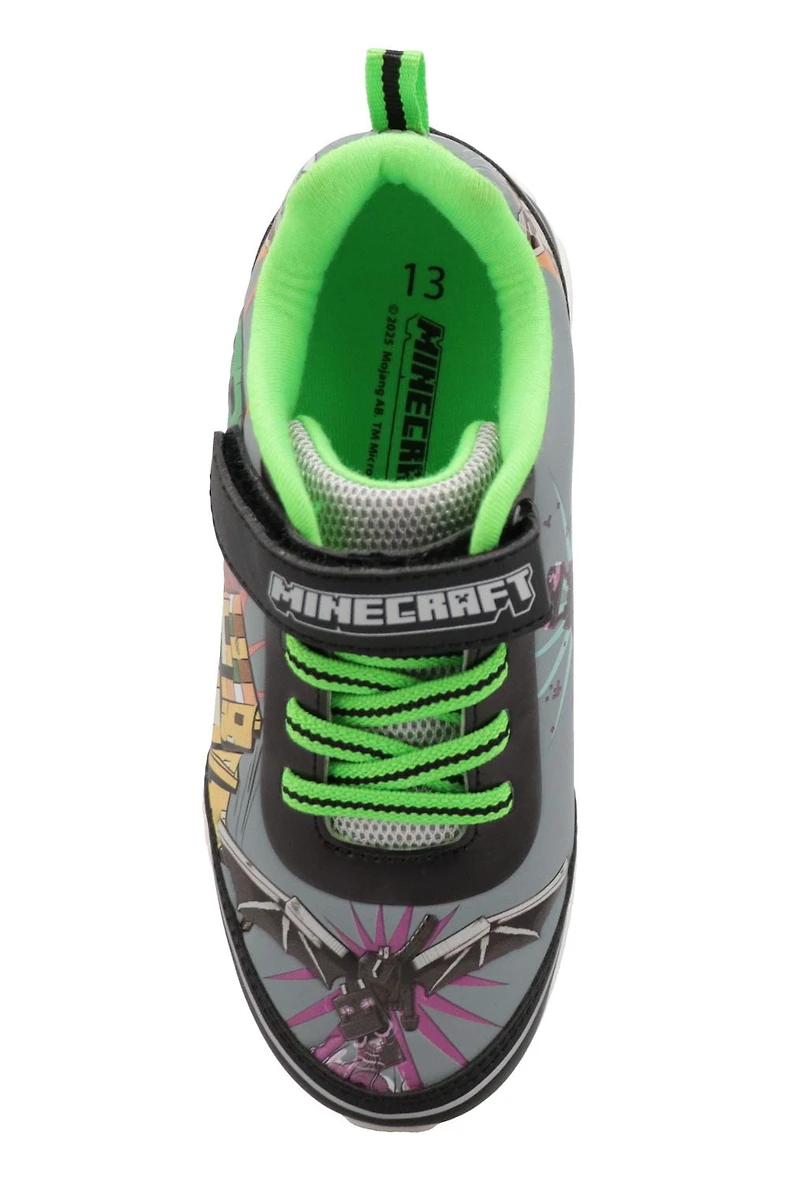 Chaussures de sport Minecraft avec lumières pour garçons