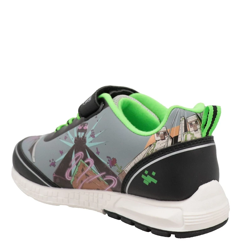 Chaussures de sport Minecraft avec lumières pour garçons