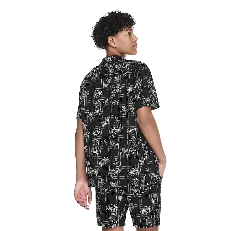 Jackson Boys' Short Sleeve Textured Resort Shirt