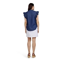 CHAPS RUFFLE SHIRT