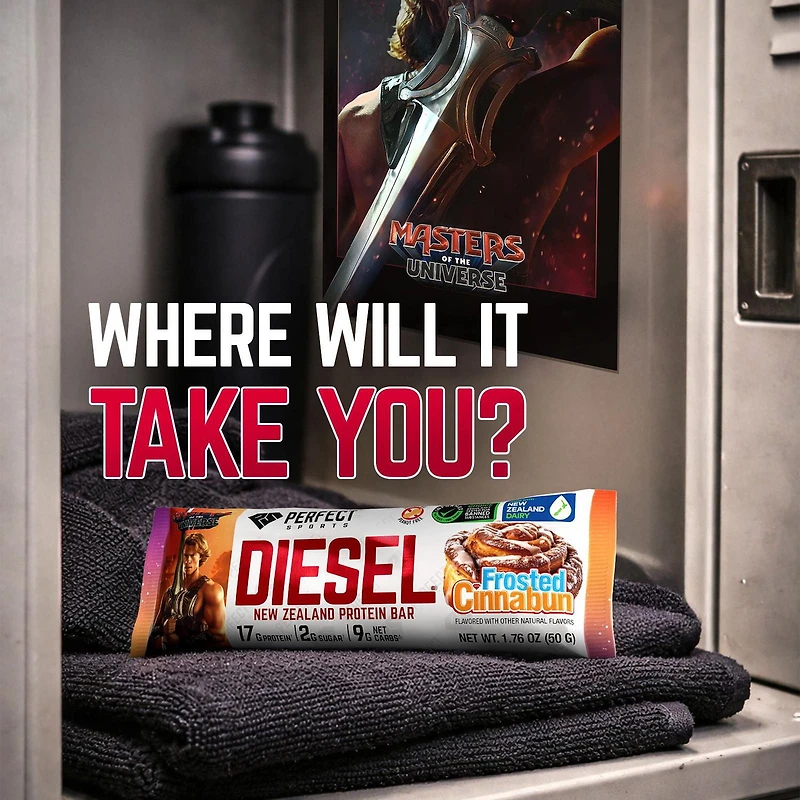 Barre protéinée DIESEL Nouvelle-Zélande, cannelle glacée, 50 g/barre