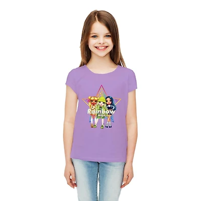 T-shirt à manches courtes Rainbow High Trio pour fille